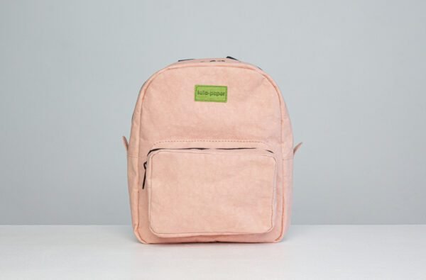 Eco-friendly toddler backpack, lightweight and sustainable, in pink color